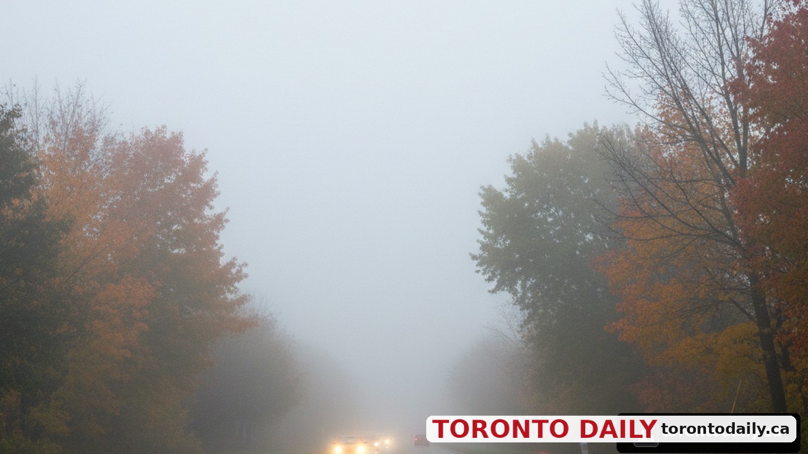 Fog Advisory Issued for Vaughan, Richmond Hill, and Markham — AI-generated editorial image
