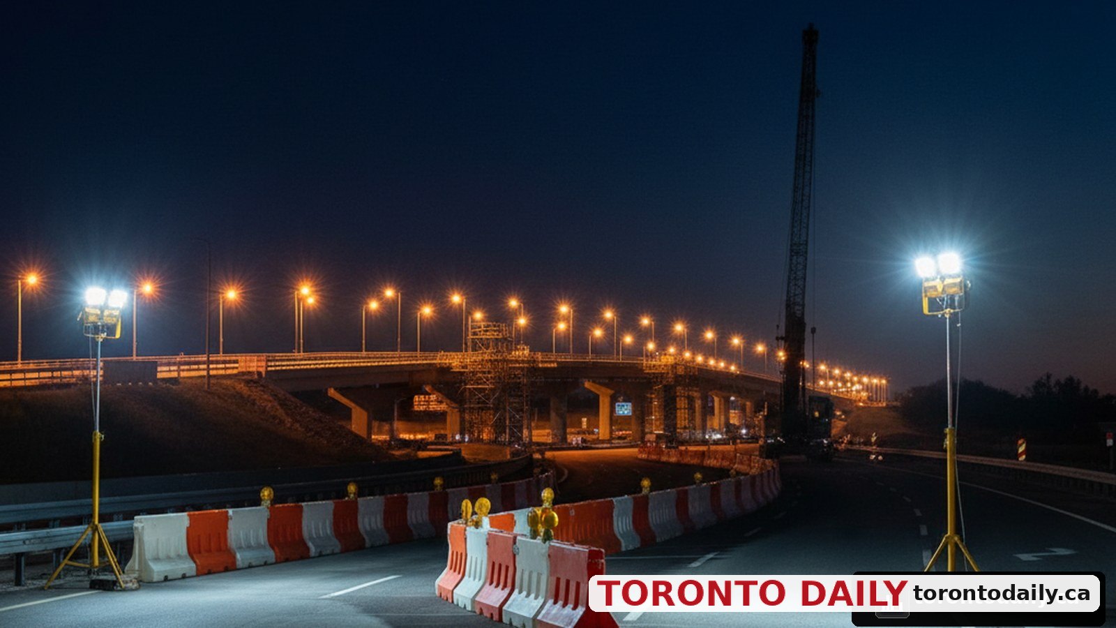 Overnight Closure on 16th Avenue for Bridge Repairs — AI-generated editorial image