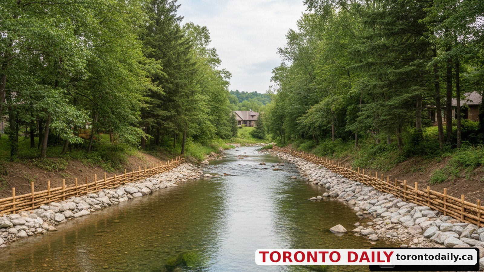 Richmond Hill Secures Provincial Funding for South Richvale Valleyland Sewer Protection — AI-generated editorial image