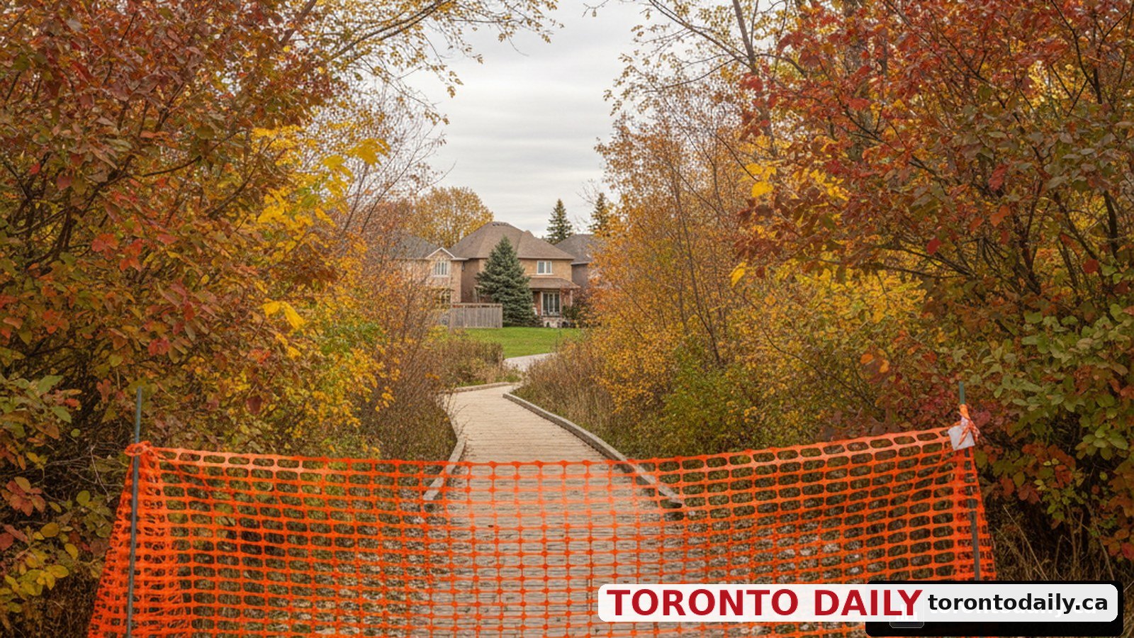 Richmond Hill Temporarily Closes Coons Parkette for Boardwalk Repairs — AI-generated editorial image